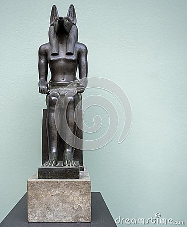 Jackal-headed Anubis Egyptian God of Embalming Editorial Stock Photo