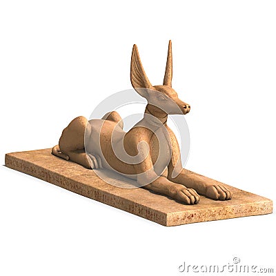 Jackal statue Stock Photo