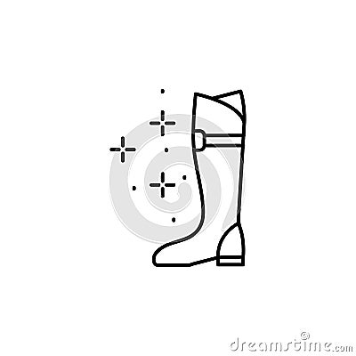 Jackboot boots jockey icon. Element of horseback riding Stock Photo