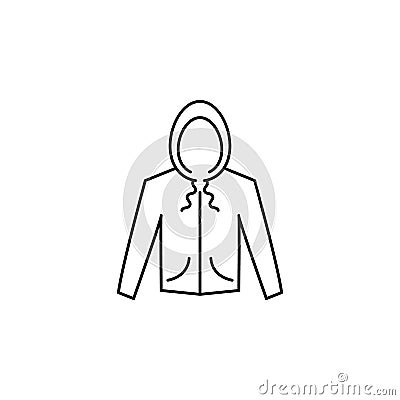 jacket, hoodie clothes dress icon. Element of clothes icon for mobile concept and web apps. Thin line jacket, hoodie clothes dress Stock Photo