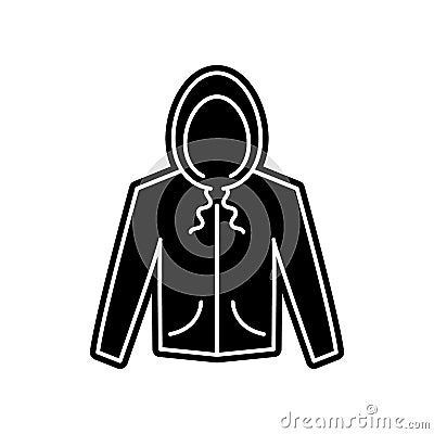 jacket, hoodie clothes dress icon. Element of clothes for mobile concept and web apps icon. Glyph, flat icon for website design Stock Photo