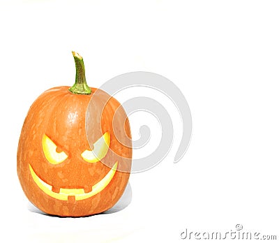 JackOLantern Pumpkin isolated Stock Photo