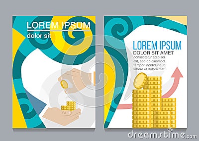 Jackpot in the form of gold coins. Isolated on red background. Vector illustration Vector Illustration