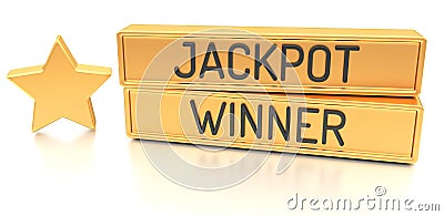 Jackpot Winner - 3d banner, on white background Stock Photo