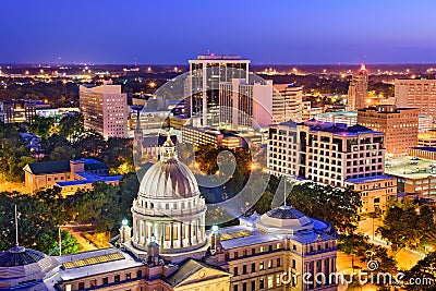 Jackson Mississippi Skyline Stock Photo