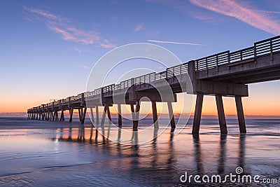 Jacksonville Pier in Jacksonville, Florida Stock Photo