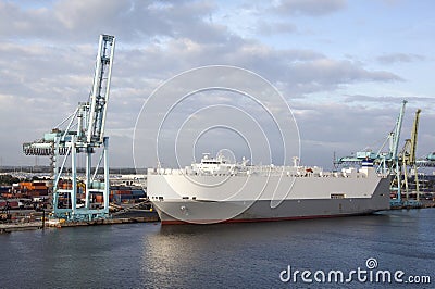 Jacksonville Port Tanker Stock Photo