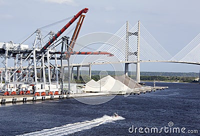 Jacksonville Port Stock Photo