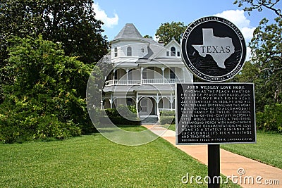 Jacksonville, TX: Historic John Wesley Love Home located in Jacksonville Texas Editorial Stock Photo