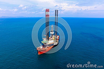 Jackup rig movement. Stock Photo