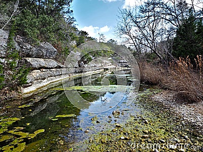 Cypress Creek at Jacob's Well Natural Area in Wimberley Texas Stock Photo