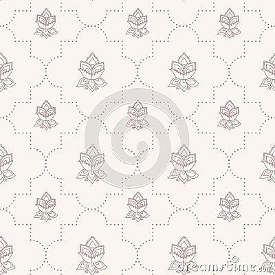 Jacobean floral pattern, meadow flowers background Vector Illustration