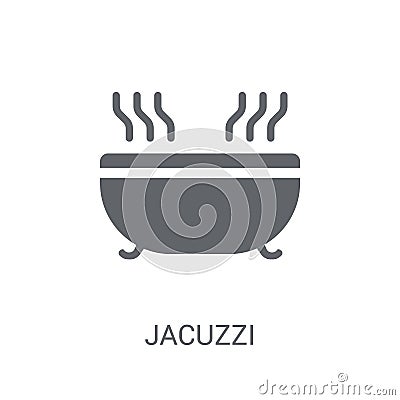 Jacuzzi icon. Trendy Jacuzzi logo concept on white background fr Vector Illustration