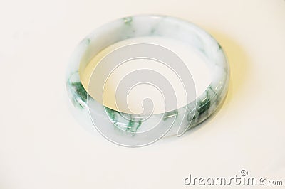 The jade bracelet Stock Photo