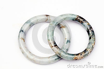 Jade bracelets. Stock Photo