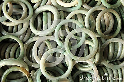 Jade bracelets Stock Photo