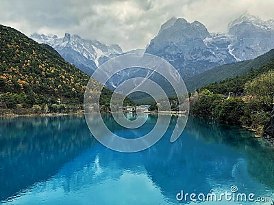 Jade Dragon Snow Mountain Stock Photo