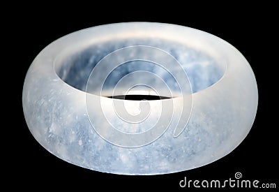 Jade ring with black background Stock Photo