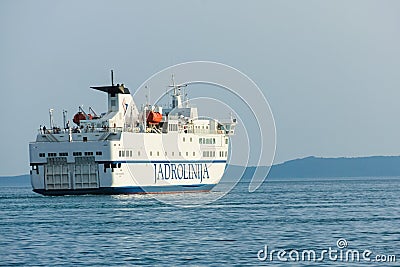 Jadrolinija ferry boat. Croatia Editorial Stock Photo