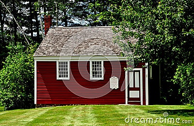 Jaffrey Center, New Hampshire: 1822 Little Red School House Editorial Stock Photo