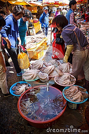 Jagalchi Fish Market, Busan, Korea 2 Editorial Stock Photo