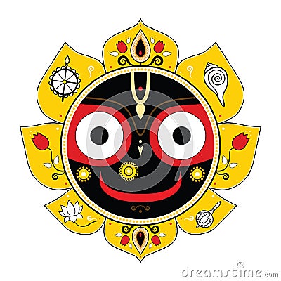 Jagannath. Indian God of the Universe. Stock Photo