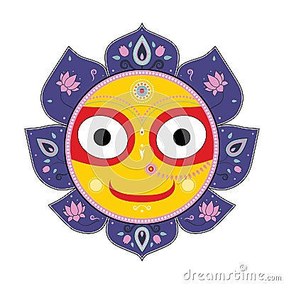 Jagannath. Indian God of the Universe. Stock Photo