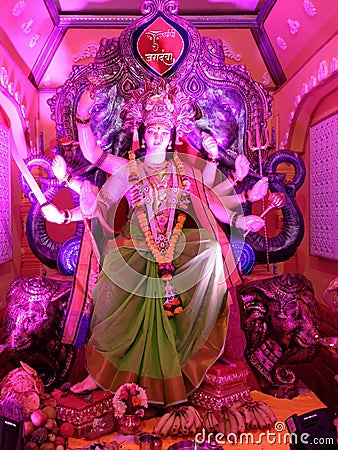 Jagdambika or Amba is a Hindu goddess Editorial Stock Photo
