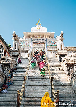 Jagdish Temple in Udaipur, India Editorial Stock Photo