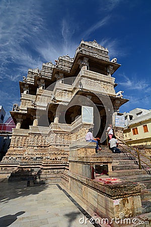 Jagdish Temple. Udaipur. Rajasthan. India Editorial Stock Photo