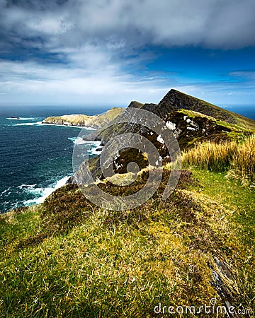 Benmore Cliffs Achill Head County Mayo Ireland Stock Photo