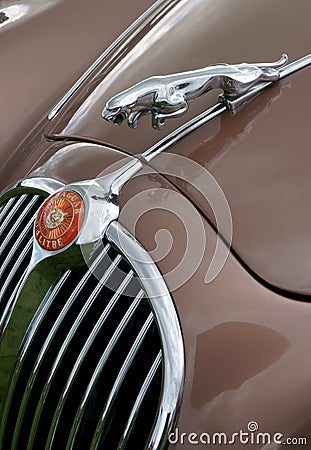 Jaguar Car Hood Ornament Editorial Stock Photo