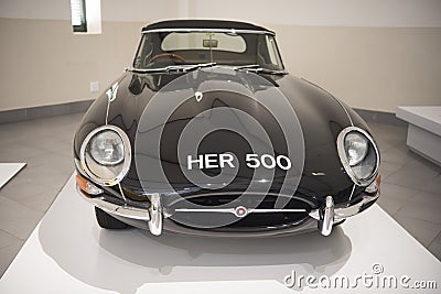 Jaguar antique car E-Type Editorial Stock Photo