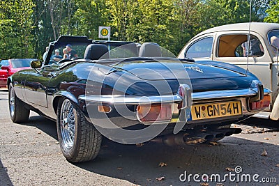 Jaguar e V12, cabriolet , vintage car Editorial Stock Photo