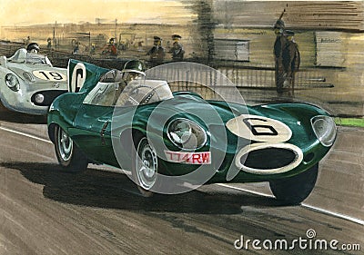 Jaguar 1955 Le Mans Jaguar D-Type Editorial Stock Photo