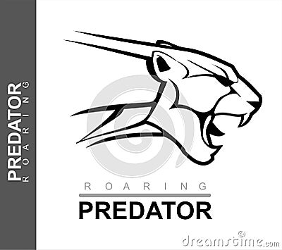 jaguar, roaring cougar, roaring puma Vector Illustration