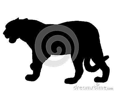 Jaguar silhouette Vector Illustration