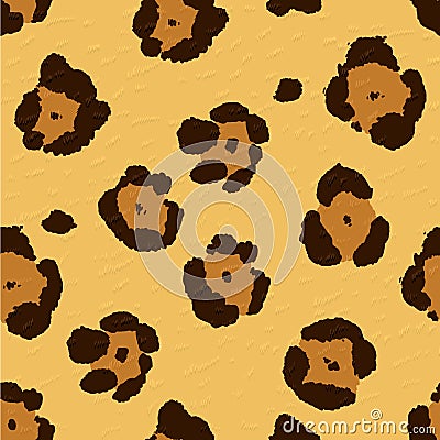 Jaguar Skin Seamless Pattern Vector Illustration