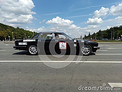 Jaguar XJ Sovereign car on street during retro-cruise Editorial Stock Photo