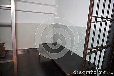 A Jail Bars Penitentiary in Justice Concept Stock Photo