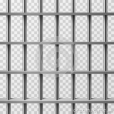 Jail cell bars isolated. Prison vector background Vector Illustration