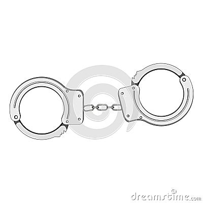 jail handcuffs cartoon vector illustration Vector Illustration