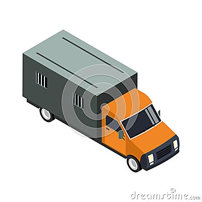 Jail Truck Icon Vector Illustration