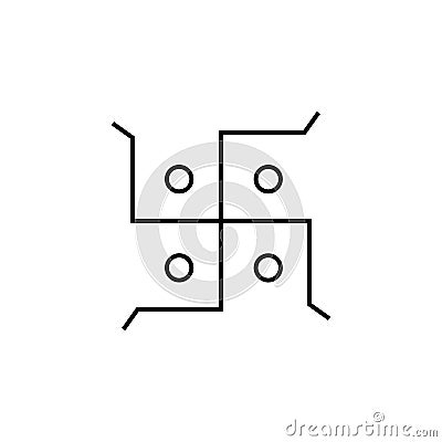 Jainism outline icon. Element of religion sign for mobile concept and web apps. Thin line Jainism outline icon can be used for web Stock Photo
