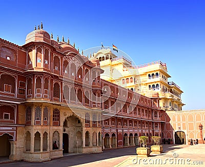 Jaipur. City Palace- Palace of the maharaja. Stock Photo