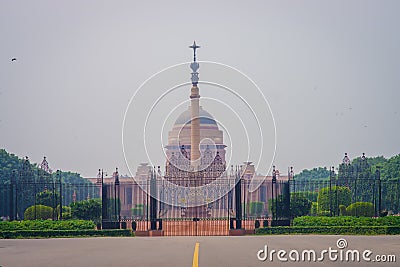 Jaipur, India - September 26, 2017: Goverment building of Rashtrapati Bhavan is the official home of the President of Editorial Stock Photo