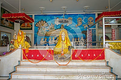 JAIPUR, INDIA - SEPTEMBER 19, 2017: Indoor view of a temple Goddess Kali Ma and God Bhairav Murti in Jaipur local Temple Editorial Stock Photo