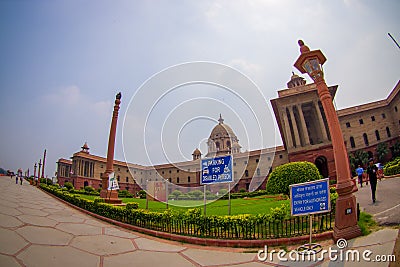 Jaipur, India - September 26, 2017: Minister of Defense Rashtrapati Bhavan is the official home of the President of Editorial Stock Photo