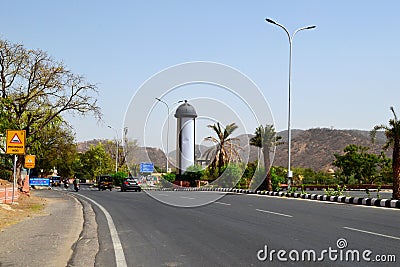 Jaipur outskirt traffic near jalmahal, Rajasthan India Editorial Stock Photo