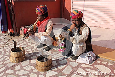 Jaipur snake charmers Editorial Stock Photo